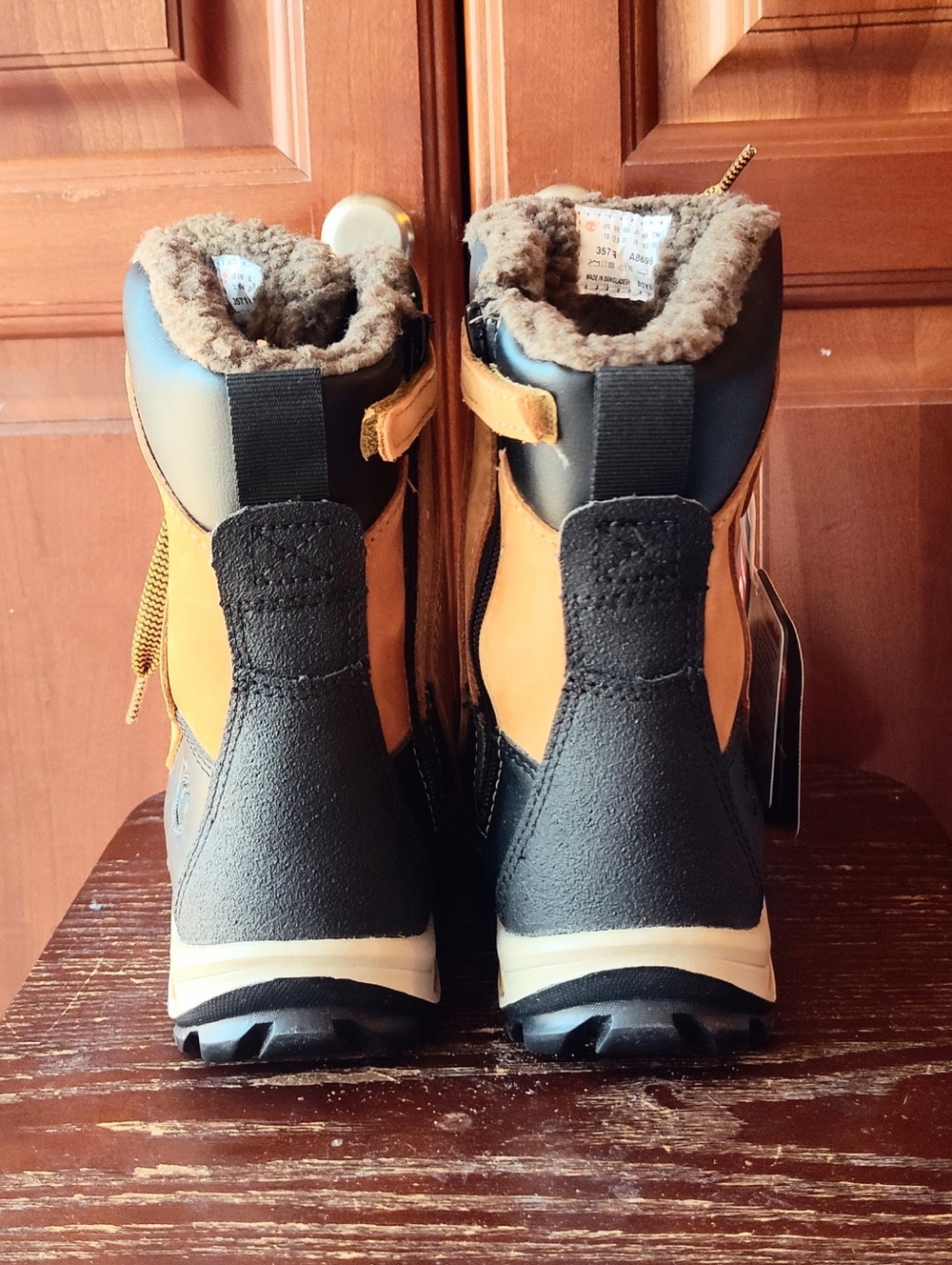 Timberland Chillberg Waterproof Boots Wheat NuBuck Kids Size 13 - Picture 15 of 16